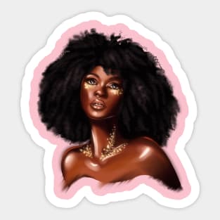 Black Queen & Natural Hair unapologetically Black Sticker